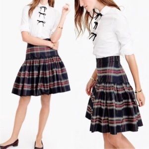 J. Crew Stewart Tartan Plaid Taffeta Skirt